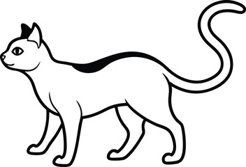 playful cat vector illustration