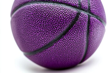 Vibrant purple basketball showcasing textured surface and elegant design for sports enthusiasts and collectors