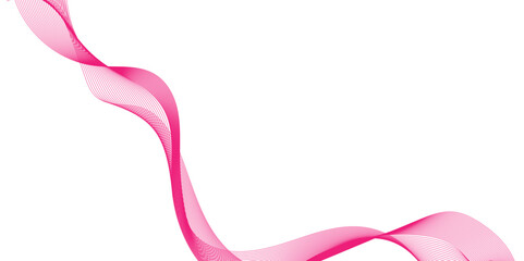abstract pink stripes on a white background. Pink wavy ribbon isolated on white background, creative wave line art, vibrant red fabric folds dramatically against a stark white wave line.
