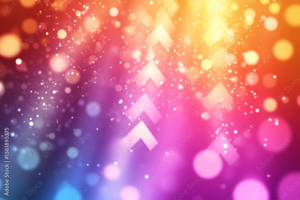 Poster Colorful abstract background with bright lights and patterns for creative design and artistic expression
