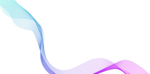 abstract wave line on white background, Abstract purple , blue and pink waves flow gracefully on a white background, abstract colorful flowing wave lines isolated on white design.