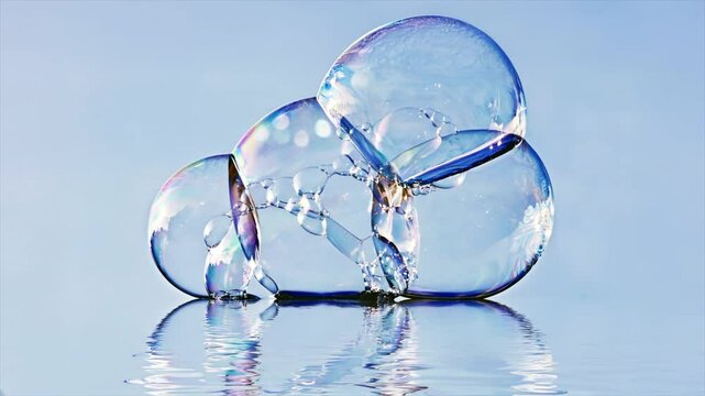 Water bubble imploding into water