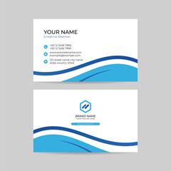Naklejka premium business card flat design template vector