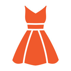 Wedding dress Vector Icon Design Illustration