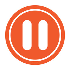 Pause Vector Icon Design Illustration