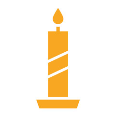 Candle Vector Icon Design Illustration