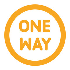 One way Vector Icon Design Illustration