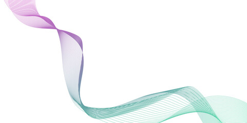 abstract blue or pink waves isolated on white background, abstract wavy lines pattern background, corner line mesh wave gradient design element vector.