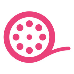 Film reel Vector Icon Design Illustration