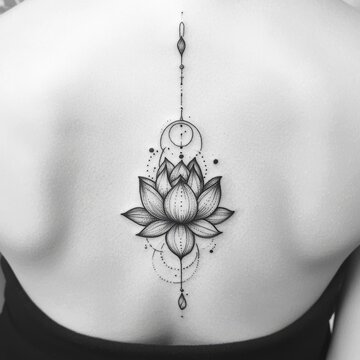 Unalome: A Spiritual Journey towards Enlightenment with Lotus Flower