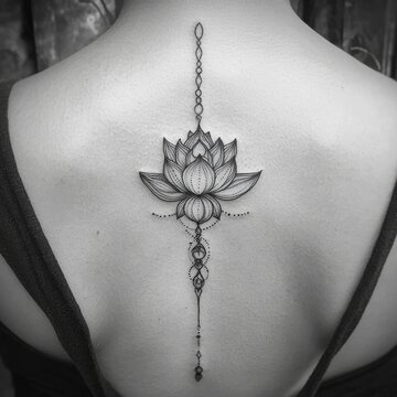Unalome: The Journey to Enlightenment - Buddhist Symbol in Lotus Flower