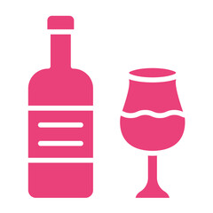 Wine bottle Vector Icon Design Illustration