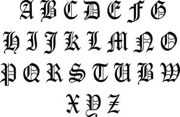 hand drawn alphabet