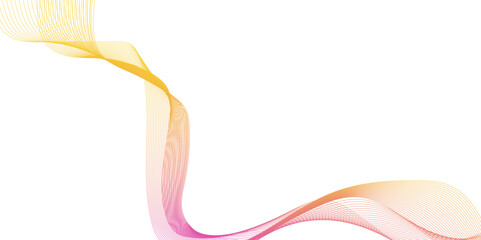 Abstract modern golden pink lines background,  abstract colorful wave design with dotted lines on white background, modern white flowing wave lines and glowing moving lines, 