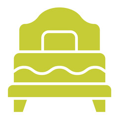 Single Bed Vector Icon Design Illustration