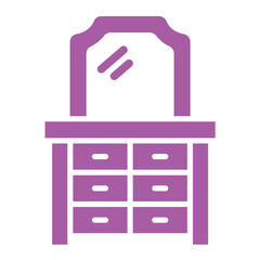 Dressing Table Vector Icon Design Illustration