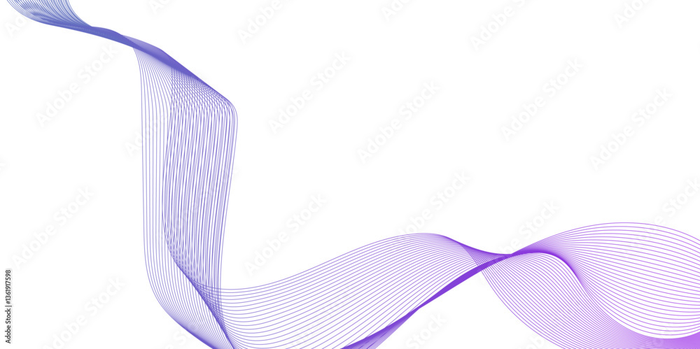 Canvas Prints abstract vector blue wave lines on white background, futuristic technology and sound wave pattern, c