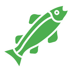 Salmon Vector Icon Design Illustration