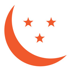 Moon And Star Vector Icon Design Illustration