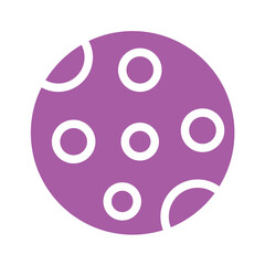 Full Moon Vector Icon Design Illustration