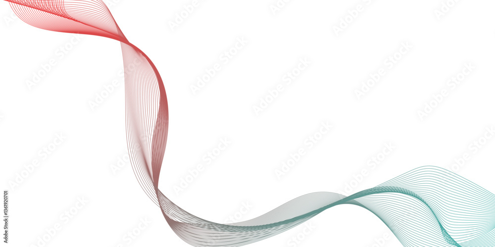 Canvas Prints abstract multicolor gradient wave lines vector, illustration of abstract red gradient white backgrou