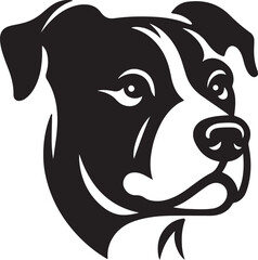 dog head silhouette vector