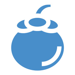 Mangosteen Vector Icon Design Illustration
