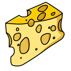 Illustration of a peace of cheese