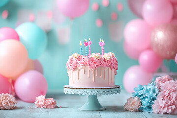 Festive Birthday Frame for Photos or Text