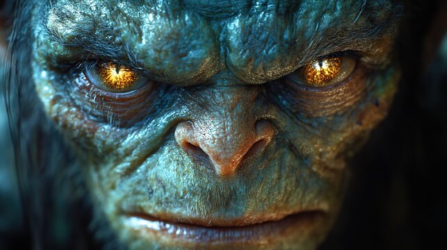 close up goblin face