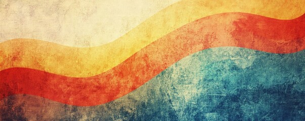 A dynamic and decorative background featuring classic red, blue, and beige shades.