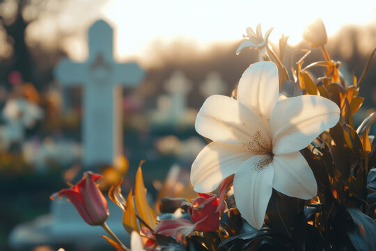 White Roses for Memorial Service