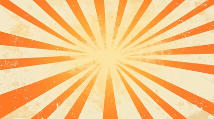 Obraz premium Vibrant sunburst pattern with orange and cream rays radiating from the center, ideal for backgrounds or graphic design