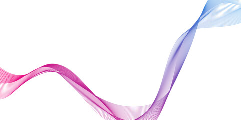abstract pink purple wave line stripes on a white background, flowing particles wave pattern colorful gradient blue purple pink isolated on white background, pink purple waves isolated.