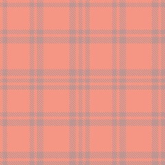 Pale Peachy Pink and Muted Greyish Pink Seamless Tartan Textile Design