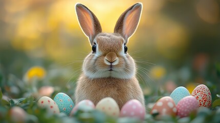 easter bunny,eggs