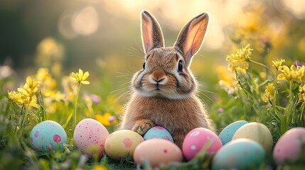easter bunny,eggs