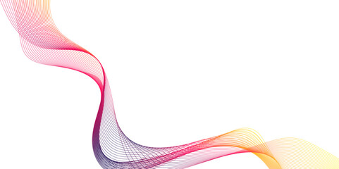 Fototapeta premium twisted curve lines and blend effect, Abstract gradient color wave line background, digital future technology concept, wave line patterned background illustration.