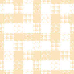 Dusty Light Peach Seamless Tartan with Neon White accents Textile Design