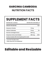 Garcinia cambogia, Supplement Fact | Nutrition Facts, Nutrition Facts Label, Supplement Facts, Nutrition List, Vitamin Facts, Supplement List