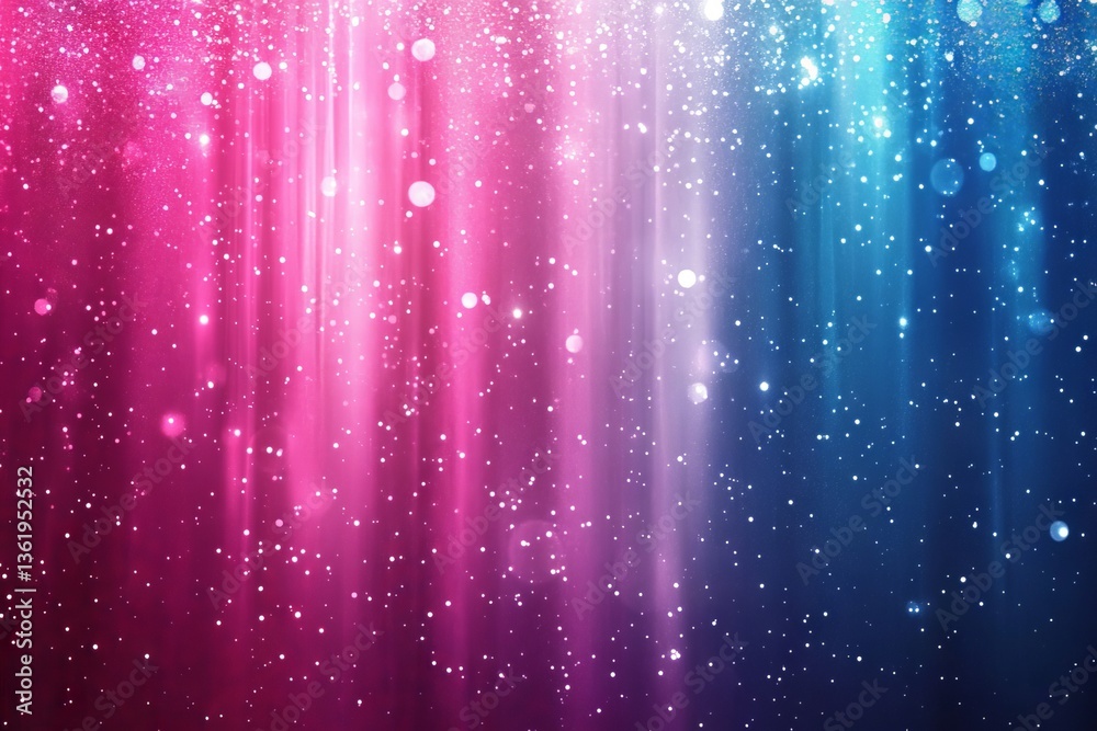 Poster Bright colorful particles create a mesmerizing light display in a digital art background