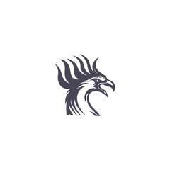 Head eagle logo vector icon illustration