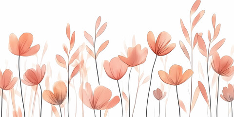 Delicate Watercolor Floral Meadow