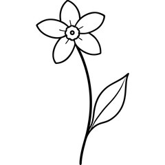 Naklejka premium Forget-Me-Not Flower Vector | High-Quality Floral Illustration for Digital Use
