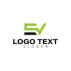 vector design elements for your company logo, letter ev logo. modern logo design, business corporate template. ev monogram logo.	