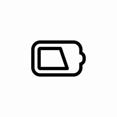 Battery power level icon vector sign