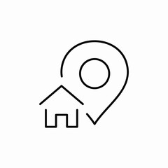House location finder icon vector sign