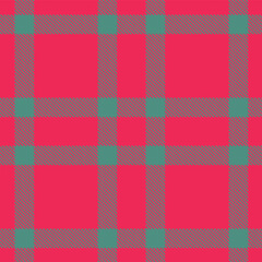Warm Red Pink Seamless Tartan with Dusty Dusty Teal accents Textile Design