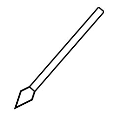 Pencil Icon PNG, isolated on transparent background. A simple and modern design representing creativity, writing, and education, perfect for digital and educational projects.