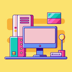 vector illustration of a computer